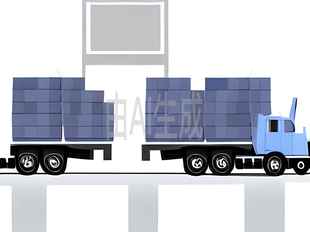 大藍(lán)色卡車與分開(kāi)的拖車 3D渲染技術(shù)在農(nóng)業(yè)與大廈運(yùn)輸中的應(yīng)用